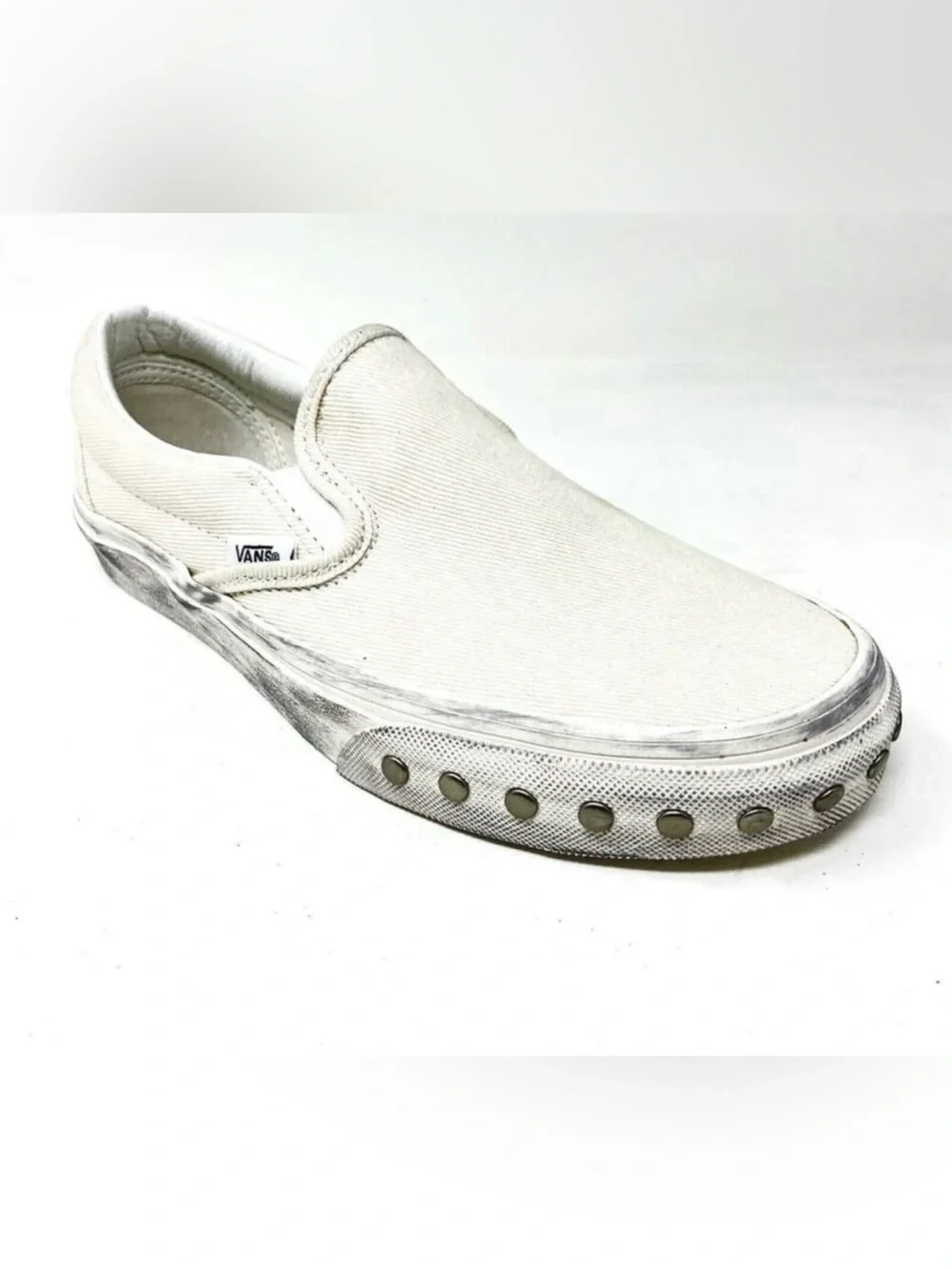 new • vans overwashed studded slip-on sneakers